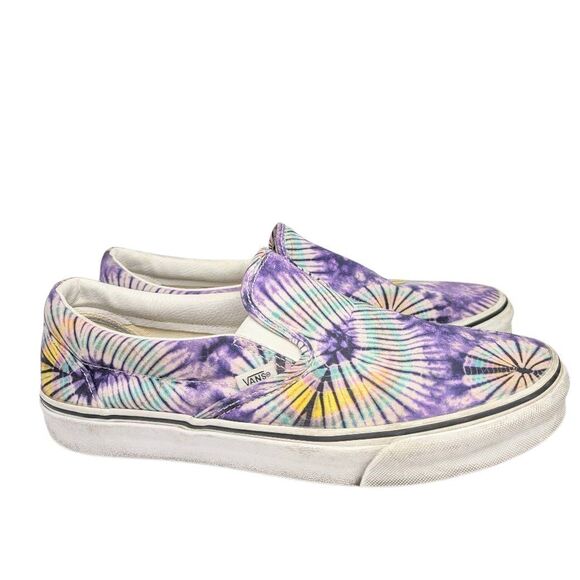 Vans New Age purple multi tie dye classic slip on sneakers mens 11.5 - Picture 2 of 7